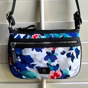 Style & Co. Floral Crossbody Bag With Vegan Leather Trim